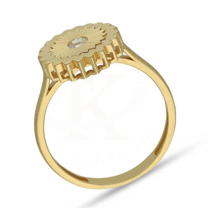 Gold Flower Shaped Ring 18Kt - Fkjrn18K3790 Rings