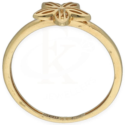 Gold Flower Shaped Ring 18Kt - Fkjrn18K7339 Rings