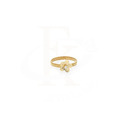 Gold Flower Shaped Ring 18Kt - Fkjrn18K7890 Rings