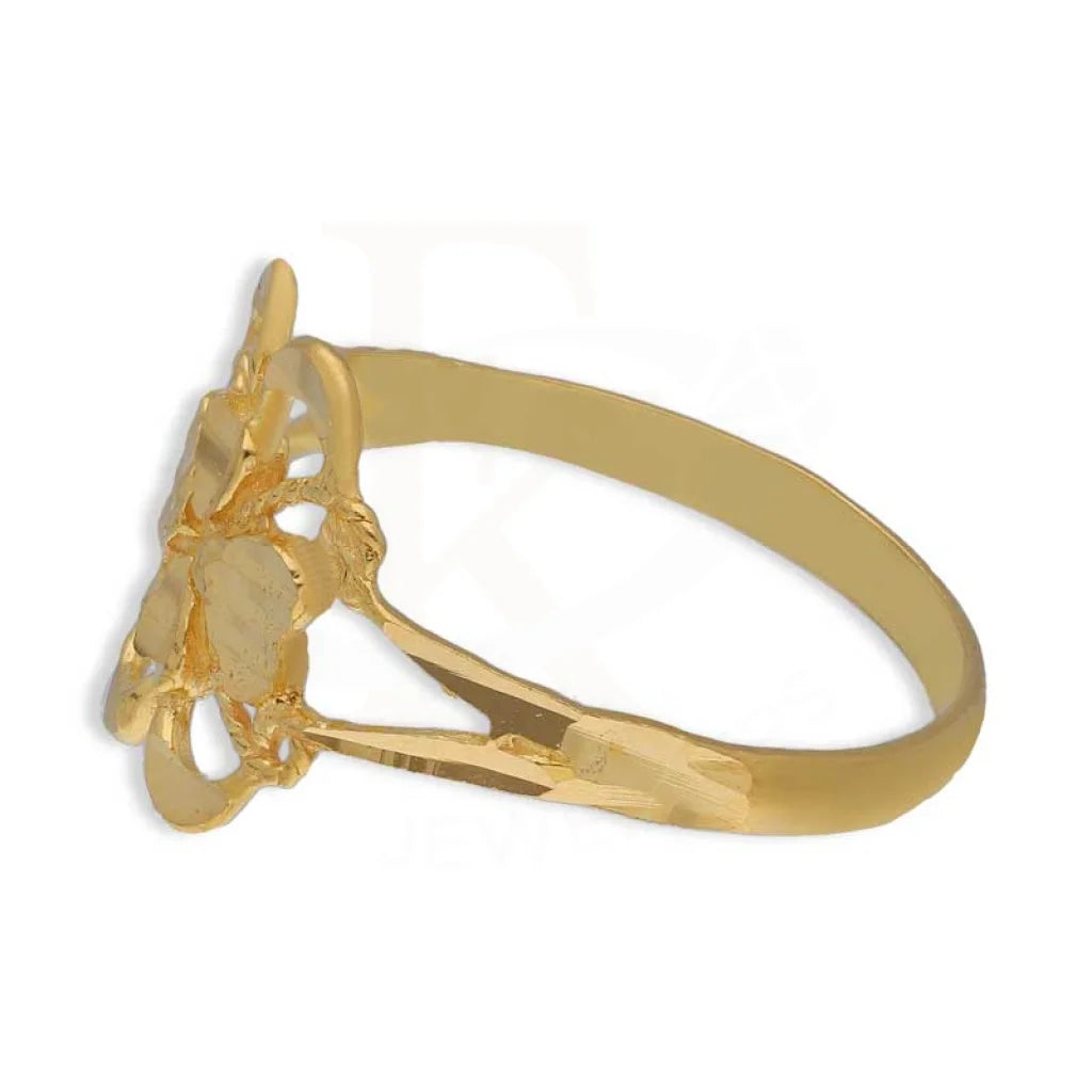 Gold Flower Shaped Ring 22Kt - Fkjrn22K3611 Rings