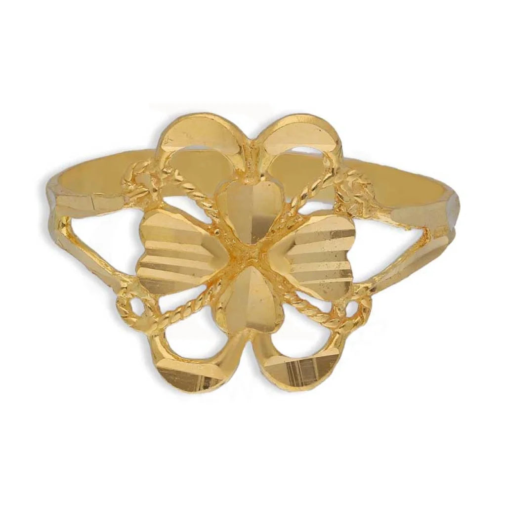 Gold Flower Shaped Ring 22Kt - Fkjrn22K3611 Rings