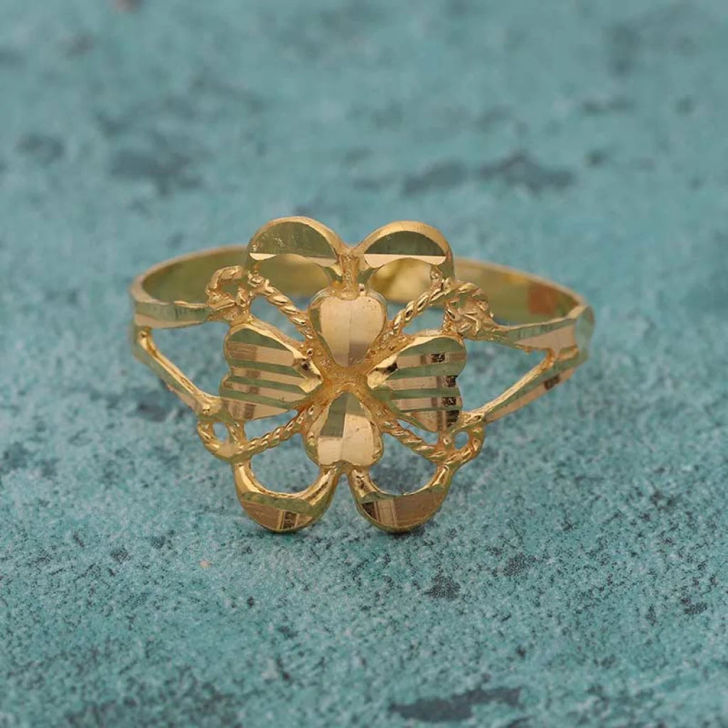 Gold Flower Shaped Ring 22Kt - Fkjrn22K3611 Rings