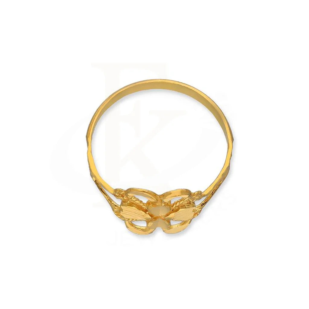 Gold Flower Shaped Ring 22Kt - Fkjrn22K3611 Rings