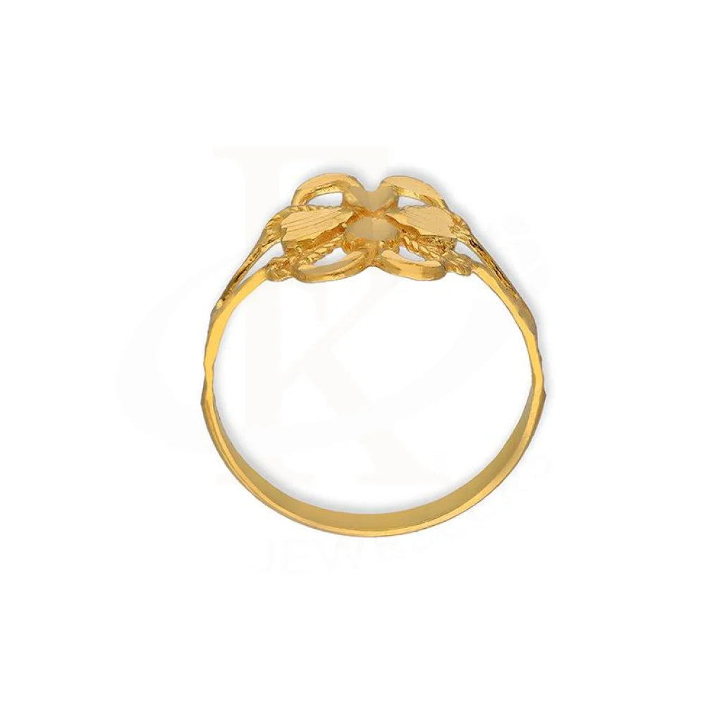 Gold Flower Shaped Ring 22Kt - Fkjrn22K3611 Rings