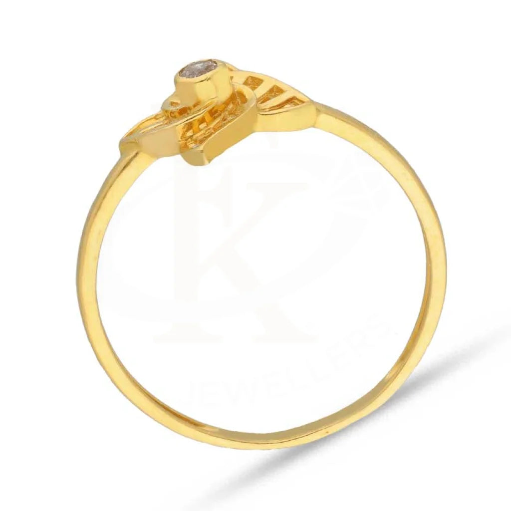 Gold Flower Shaped Ring 22Kt - Fkjrn22K3711 Rings