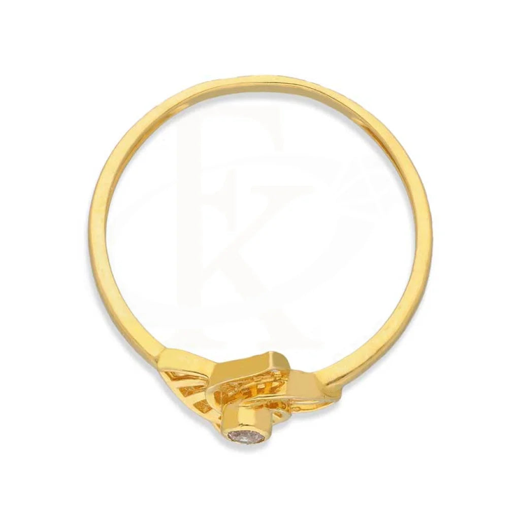 Gold Flower Shaped Ring 22Kt - Fkjrn22K3711 Rings