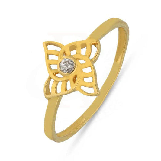 Gold Flower Shaped Ring 22Kt - Fkjrn22K3711 Rings