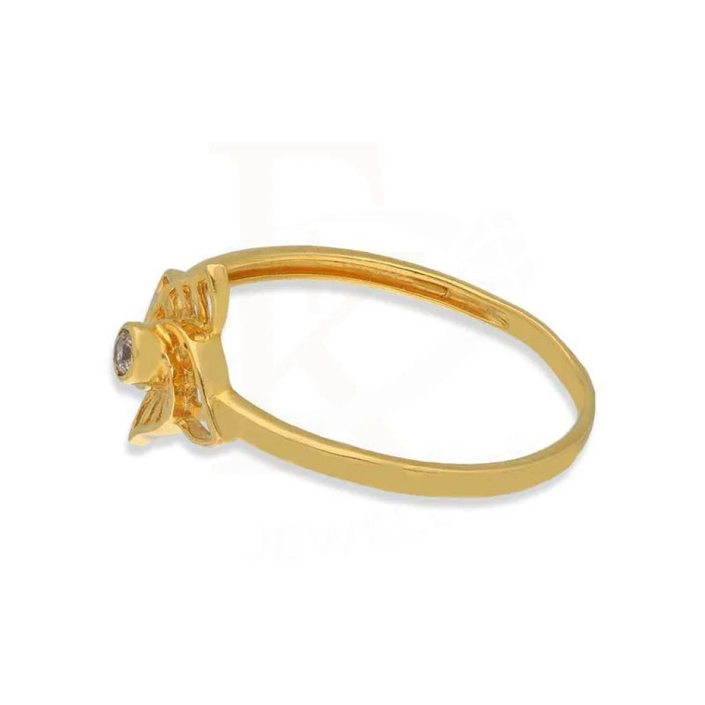 Gold Flower Shaped Ring 22Kt - Fkjrn22K3711 Rings