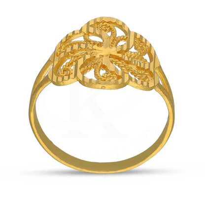 Gold Flower Shaped Ring 22Kt - Fkjrn22K3748 Rings