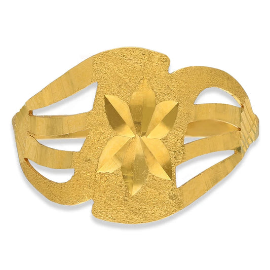 Gold Flower Shaped Ring 22Kt - Fkjrn22K3877 Rings