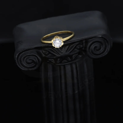 Solitaire Gold Ring 18Kt - Fkjrn18K7896 Rings