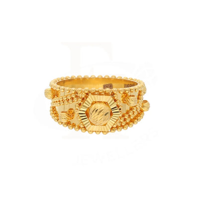 Gold Flower Stud Design Bangle Set (Bangle And Ring) 21Kt - Fkjset21Km8688 Pendant Sets