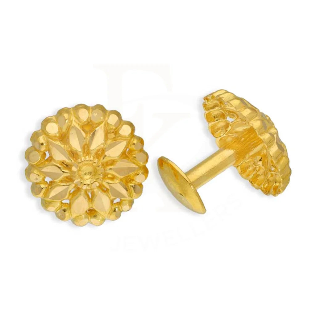 Gold Flower Stud Earrings 22Kt - Fkjern22K2745