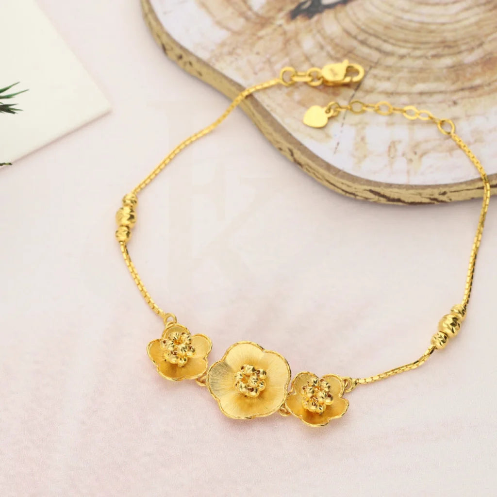 Gold Flowers Bracelet 22Kt - Fkjbrl22K2999 Bracelets