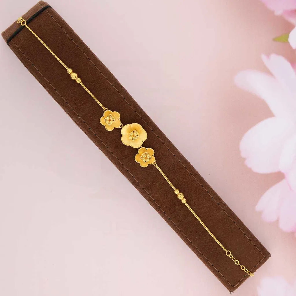 Gold Flowers Bracelet 22Kt - Fkjbrl22K2999 Bracelets