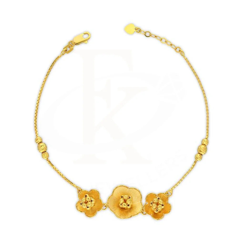 Gold Flowers Bracelet 22Kt - Fkjbrl22K2999 Bracelets