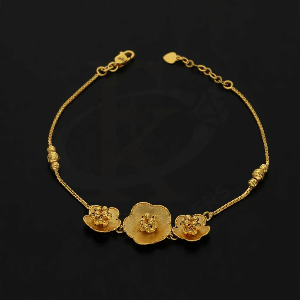 Gold Flowers Bracelet 22Kt - Fkjbrl22K2999 Bracelets