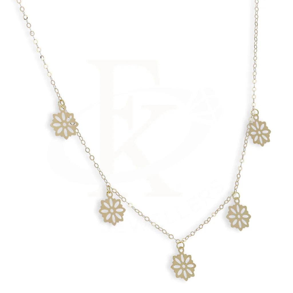 Gold Flowers Necklace 18Kt - Fkjnkl18Km5337 Necklaces