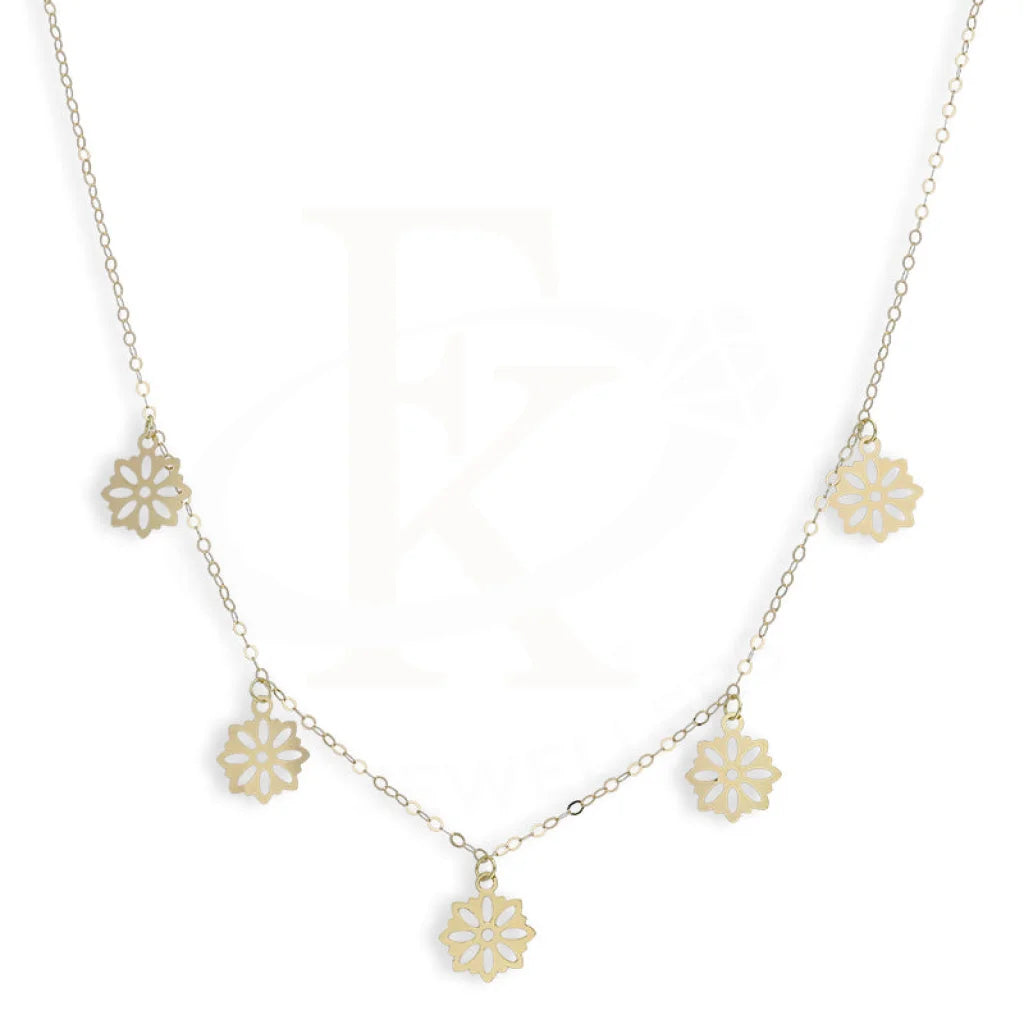 Gold Flowers Necklace 18Kt - Fkjnkl18Km5337 Necklaces