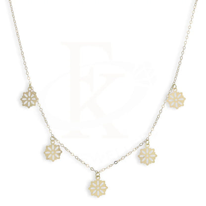 Gold Flowers Necklace 18Kt - Fkjnkl18Km5337 Necklaces