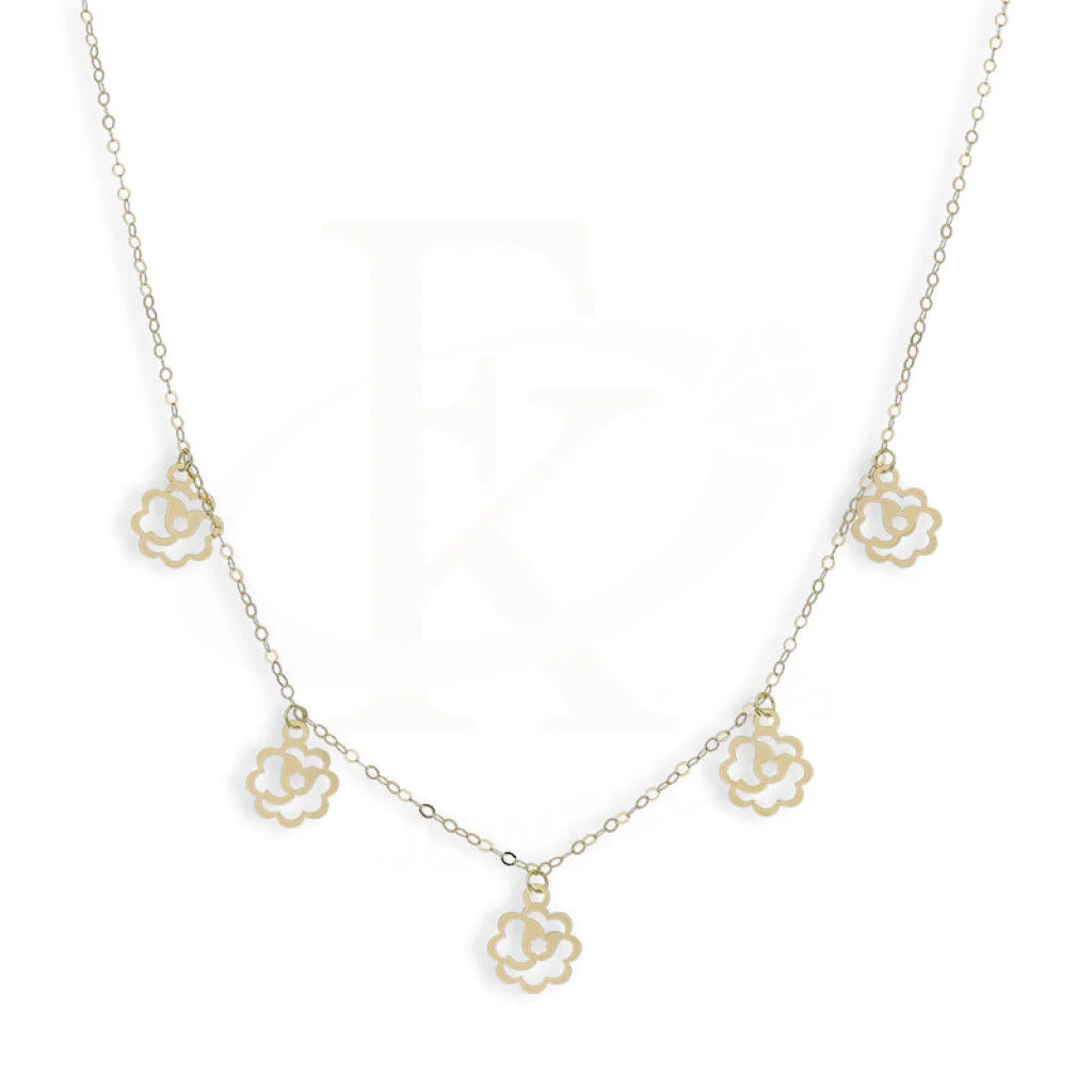 Gold Flowers Necklace 18Kt - Fkjnkl18Km5341 Necklaces