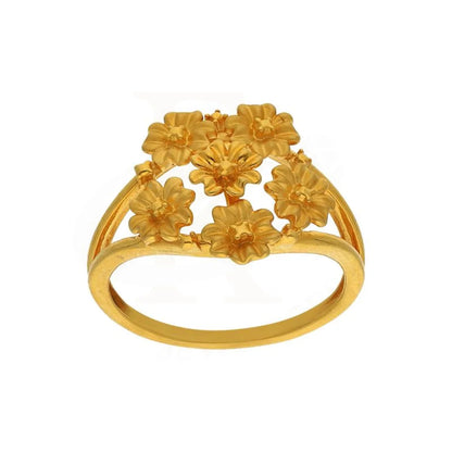 Gold Flowers Ring 22Kt - Fkjrn22K2813 Rings