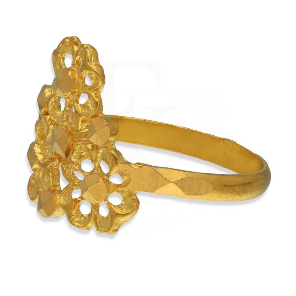 Gold Flowers Ring 22Kt - Fkjrn22K3055 Rings