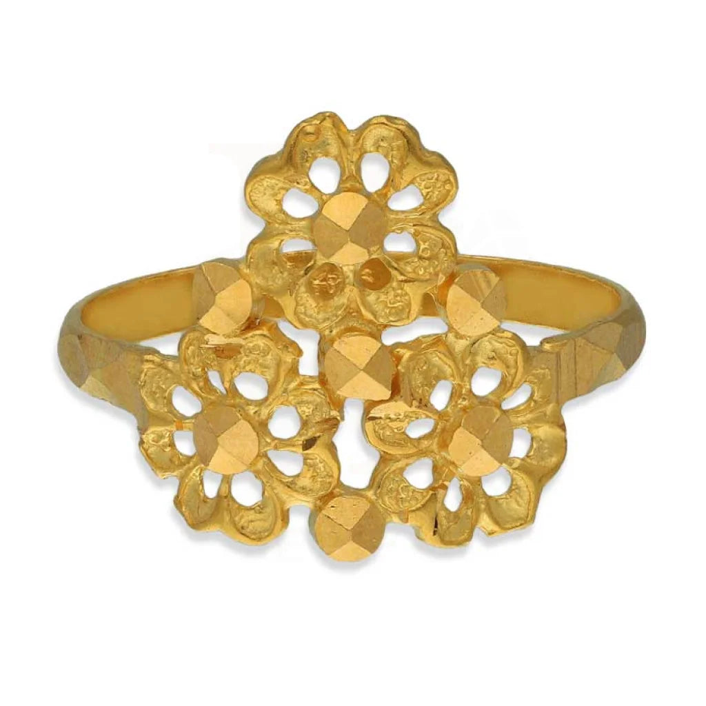 Gold Flowers Ring 22Kt - Fkjrn22K3055 Rings