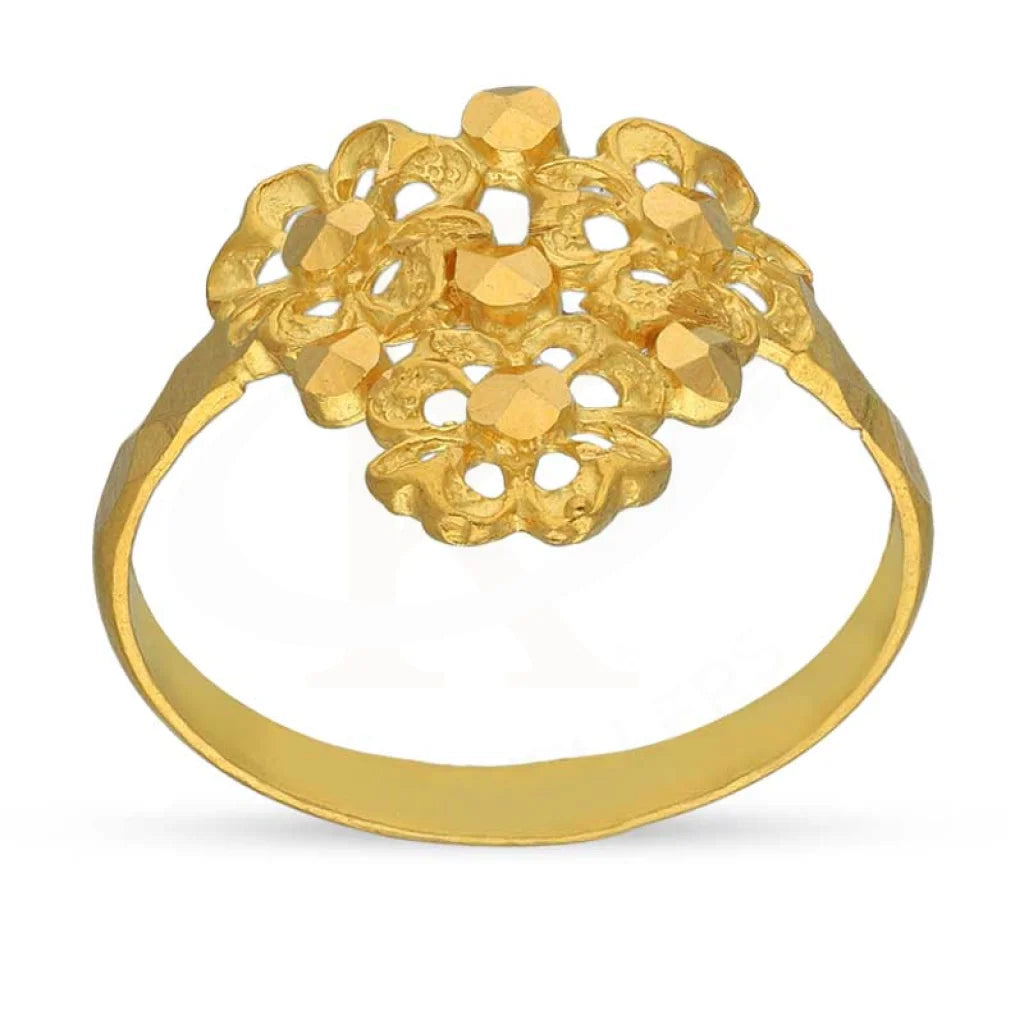 Gold Flowers Ring 22Kt - Fkjrn22K3055 Rings