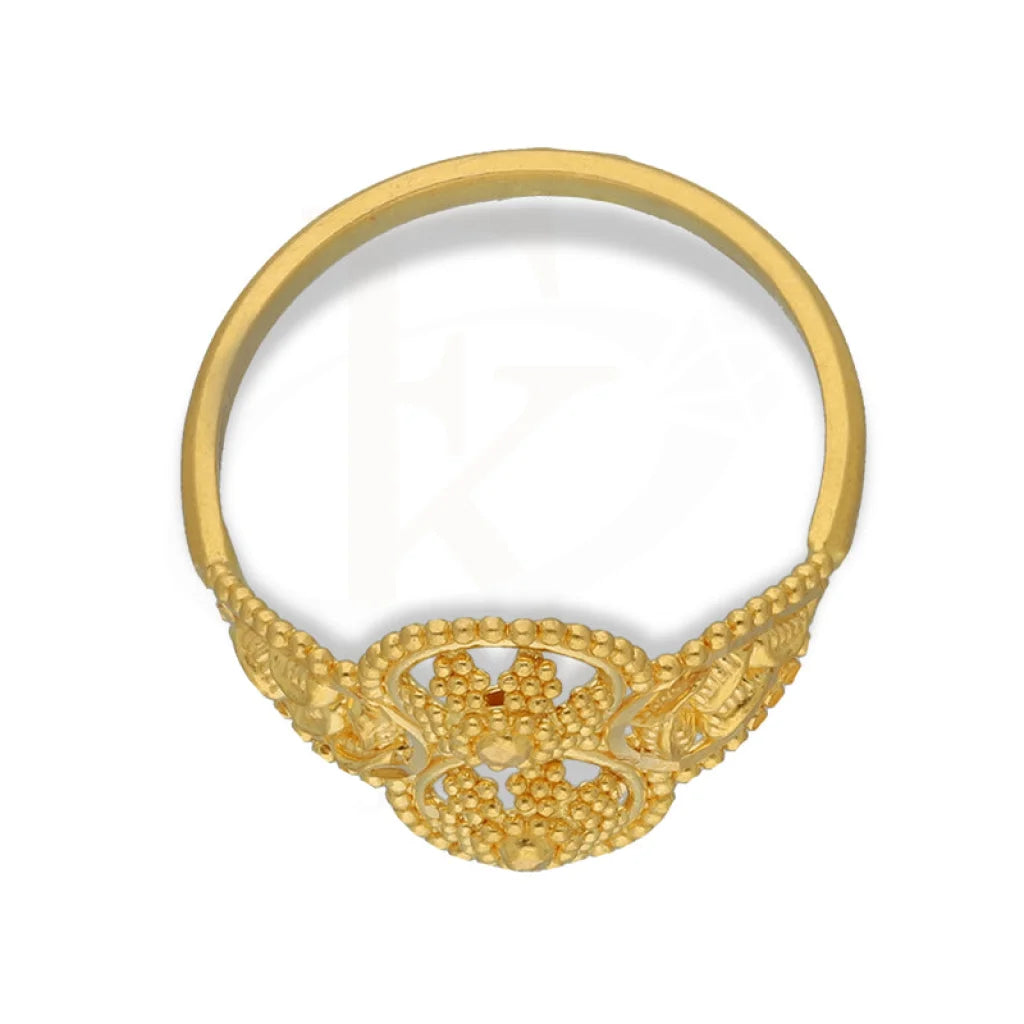 Gold Flowers Ring 22Kt - Fkjrn22K5073 Rings