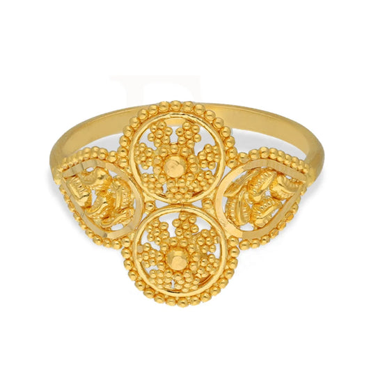 Gold Flowers Ring 22Kt - Fkjrn22K5073 Rings