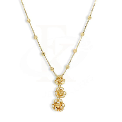 Gold Flowers Shaped Necklace 18Kt - Fkjnkl18K3126 Necklaces