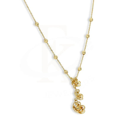 Gold Flowers Shaped Necklace 18Kt - Fkjnkl18K3126 Necklaces