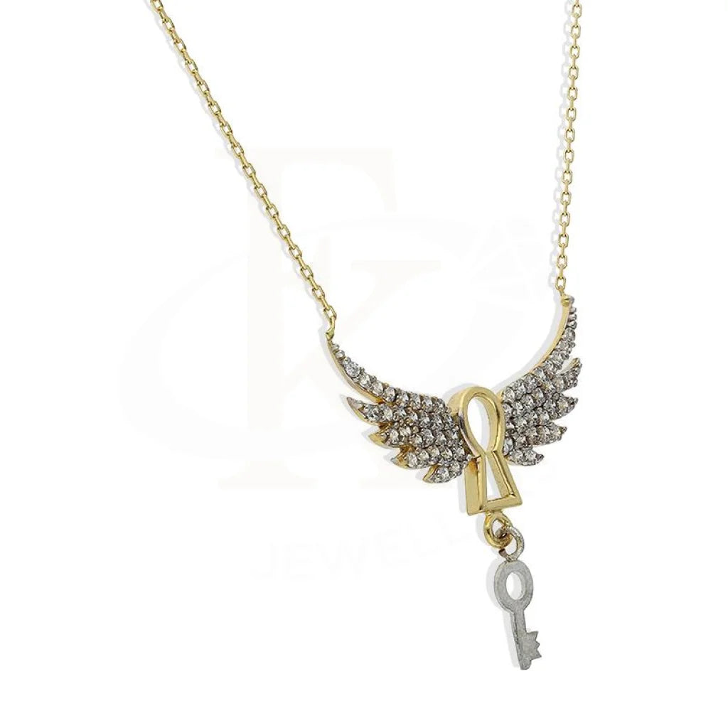 Gold Flying Lock And Key Necklace 18Kt - Fkjnkl18K2264 Necklaces