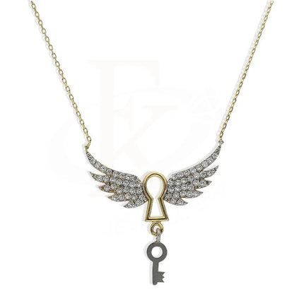 Gold Flying Lock And Key Necklace 18Kt - Fkjnkl18K2264 Necklaces