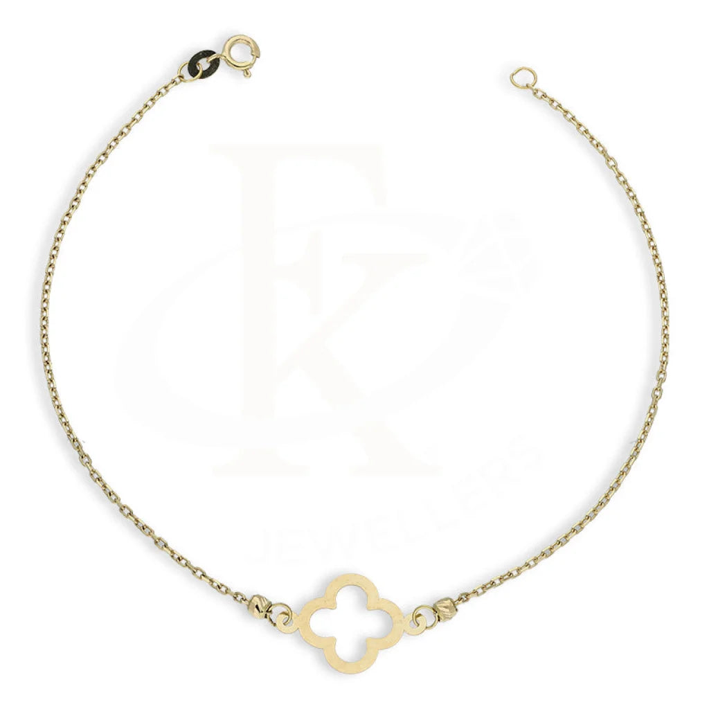 Gold Four Leaf Clover Bracelet 18Kt - Fkjbrl18K5321 Bracelets