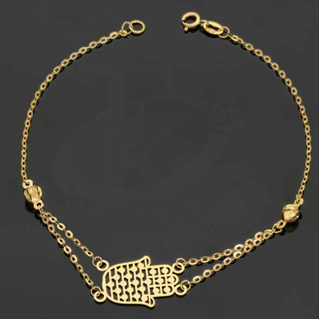 Gold Hamsa Hand Bracelet 21Kt - Fkjbrl21K2668 Bracelets