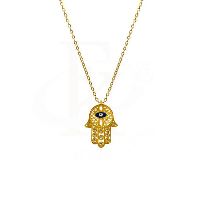 Gold Hamsa Hand With Evil Eye Necklace 18Kt - Fkjnkl1821 Necklaces