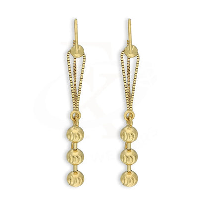 Gold Hanging Balls Drop Earrings 18Kt - Fkjern18K5233