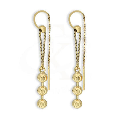 Gold Hanging Balls Drop Earrings 18Kt - Fkjern18K5233