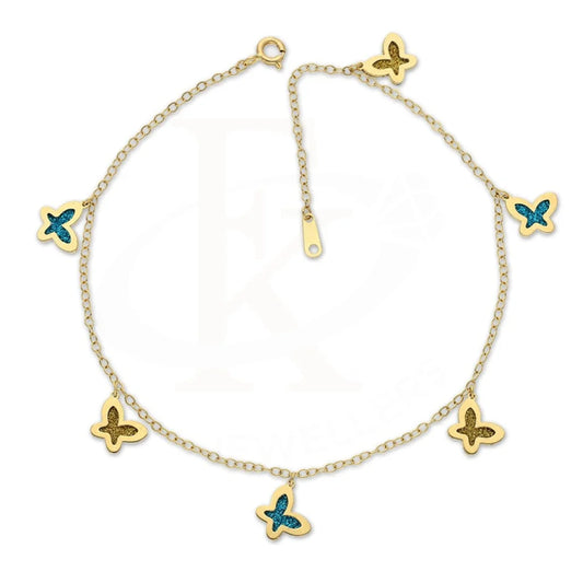 Gold Hanging Butterfly Anklet 18Kt - Fkjankl18K2039 Anklets