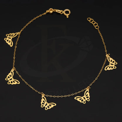 Gold Hanging Butterfly Bracelet 21Kt - Fkjbrl21Km5419 Bracelets