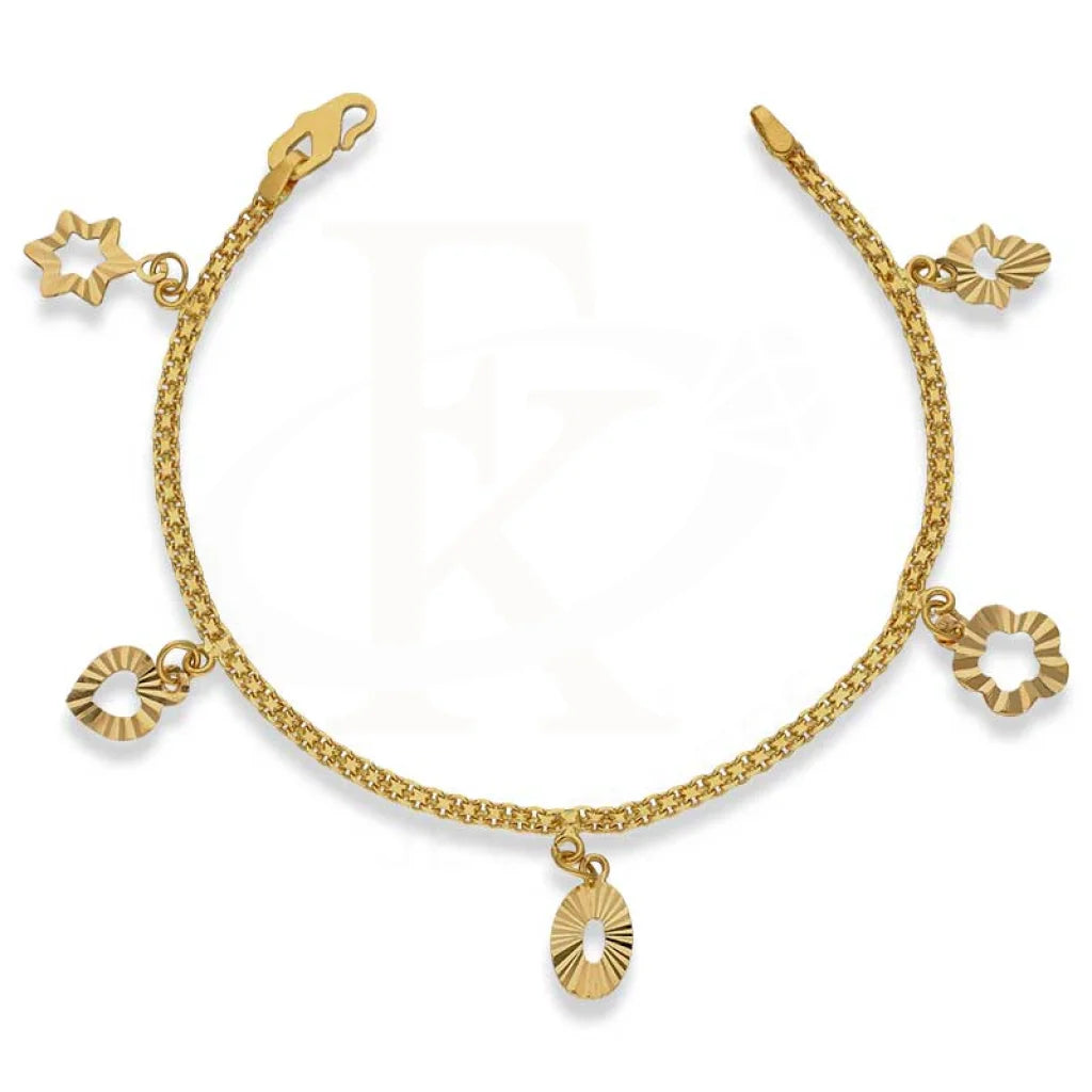 Gold Hanging Charm Bracelet 22Kt - Fkjbrl22K3020 Bracelets