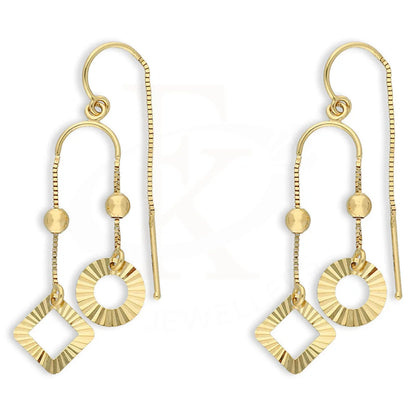 Gold Hanging Charm Drop Earrings 18Kt - Fkjern18K5234