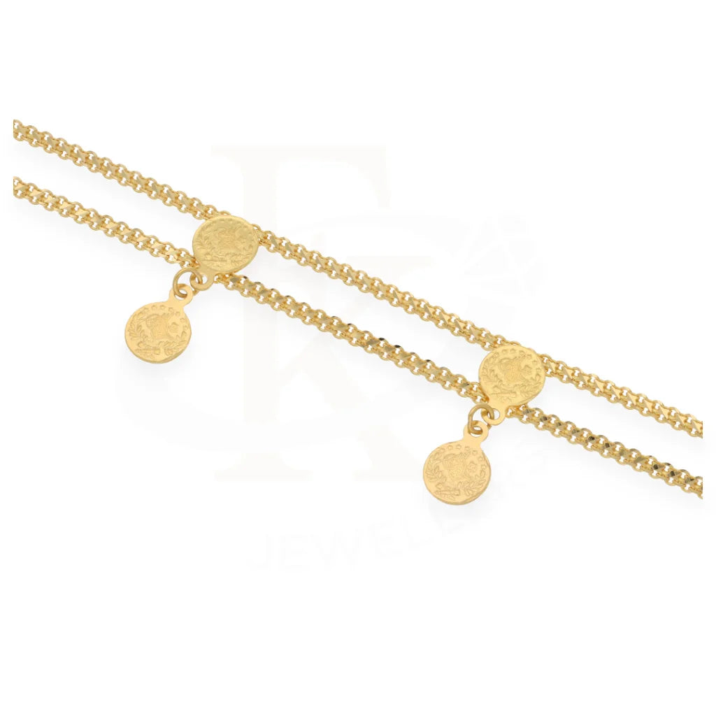 Gold Hanging Coin Bracelet 21Kt - Fkjbrl21K7503 Bracelets