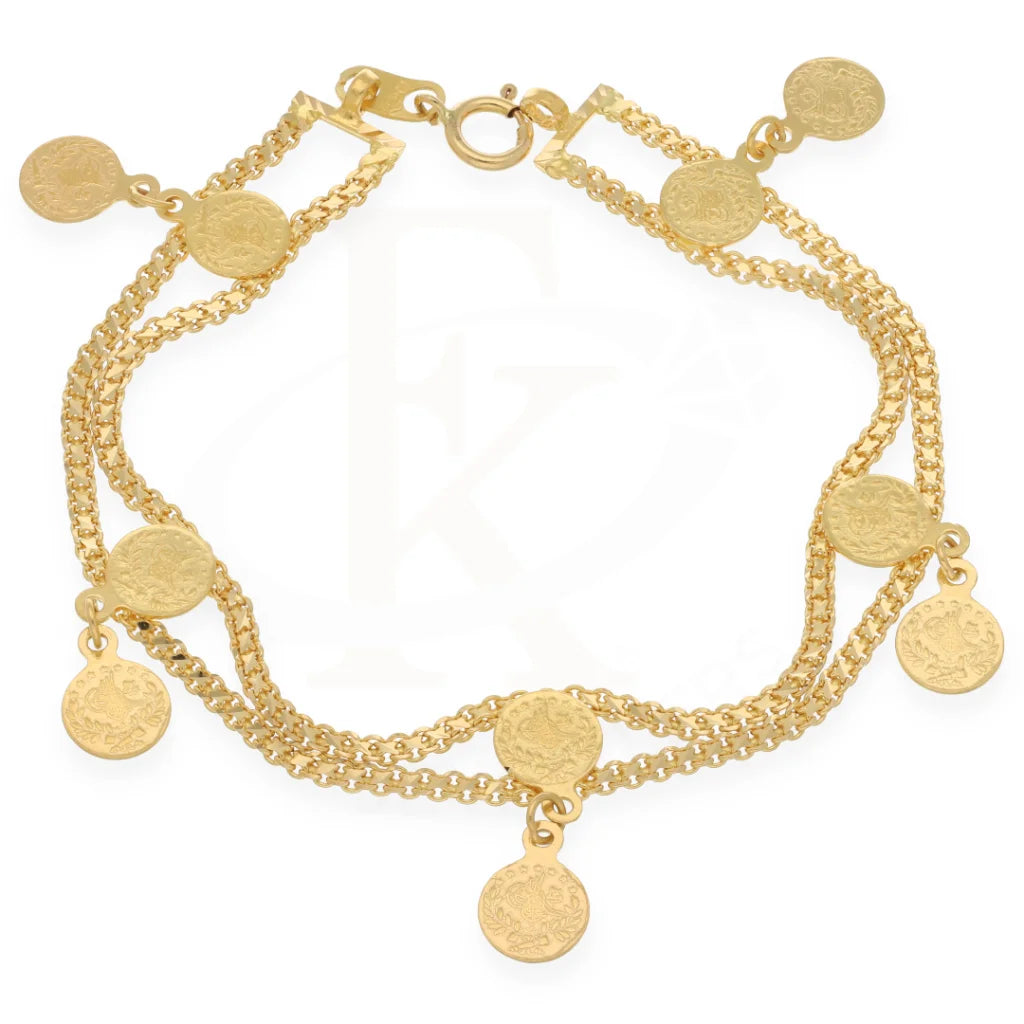 Gold Hanging Coin Bracelet 21Kt - Fkjbrl21K7503 Bracelets