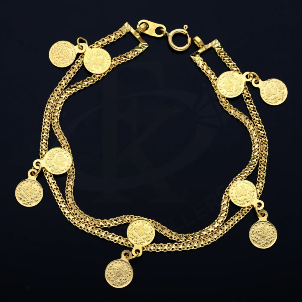 Gold Hanging Coin Bracelet 21Kt - Fkjbrl21K7503 Bracelets