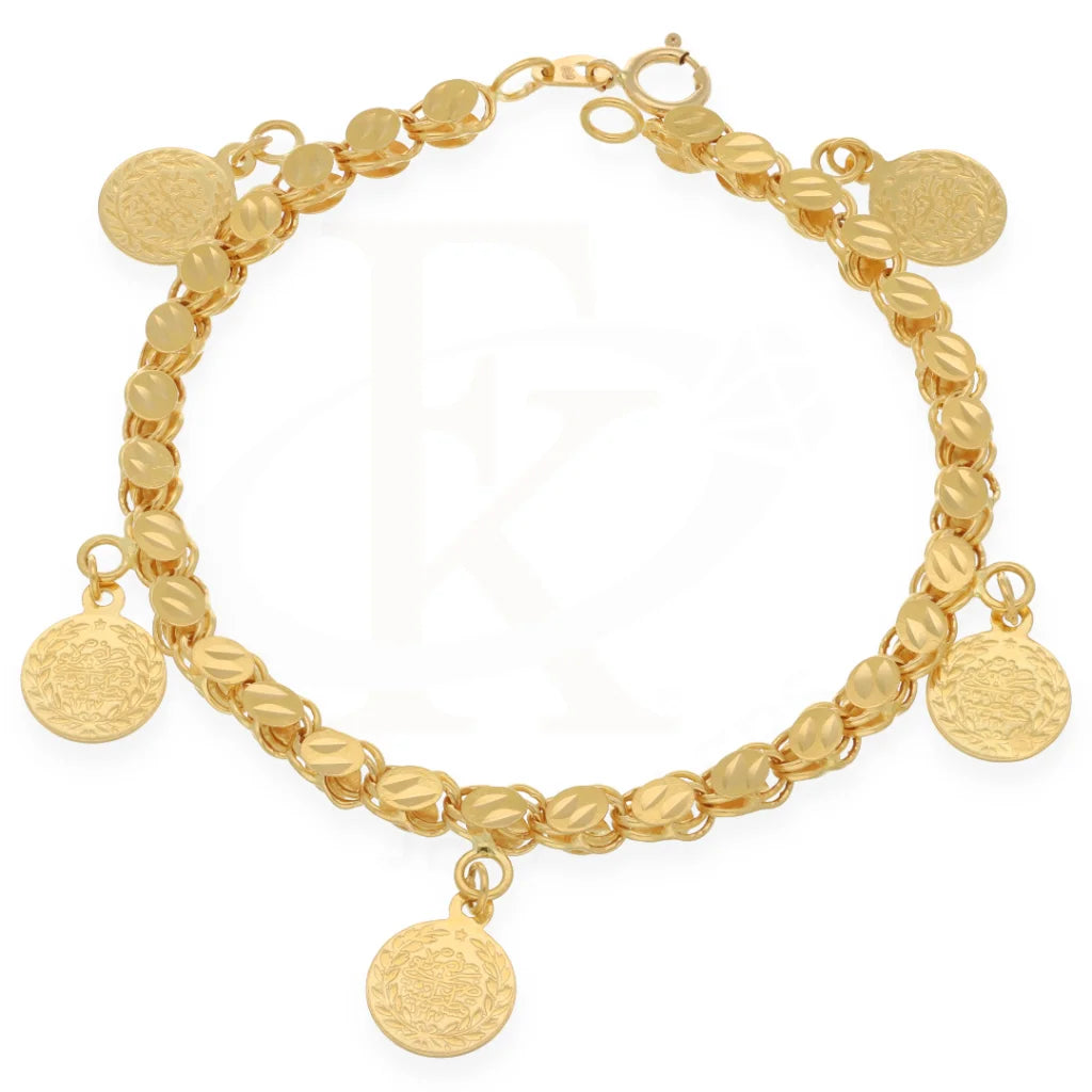 Gold Hanging Coin Bracelet 21Kt - Fkjbrl21K7506 Bracelets