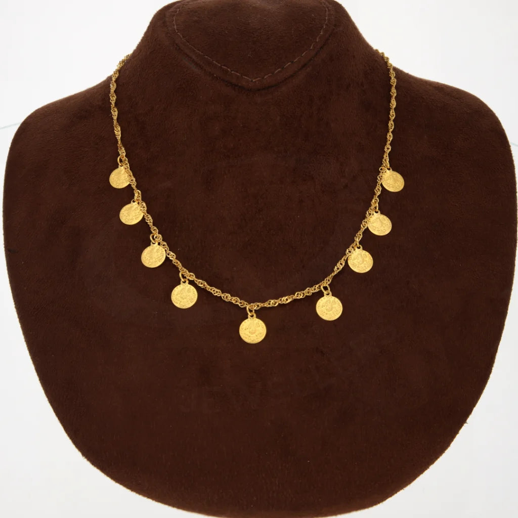 Gold Hanging Coin Necklace 21Kt - Fkjnkl21K7738 Necklaces