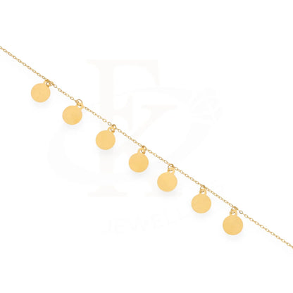 Gold Hanging Coin Shaped Bracelet 21Kt - Fkjbrl21Km7955 Bracelets